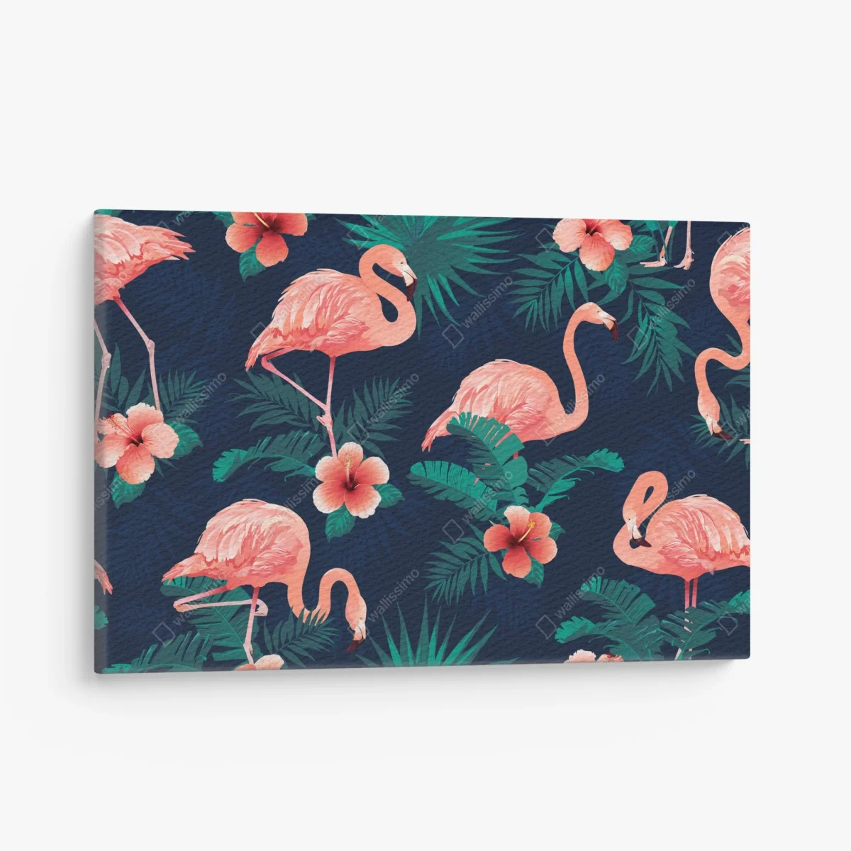 Leinwandbild tropisches rosa flamingo-muster – Wallnifity® Leinwandbild tropisches rosa flamingo-muster – Wallnifity®