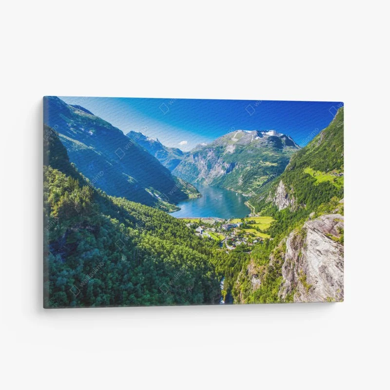 Leinwandbild Geirangerfjord bergpanorama