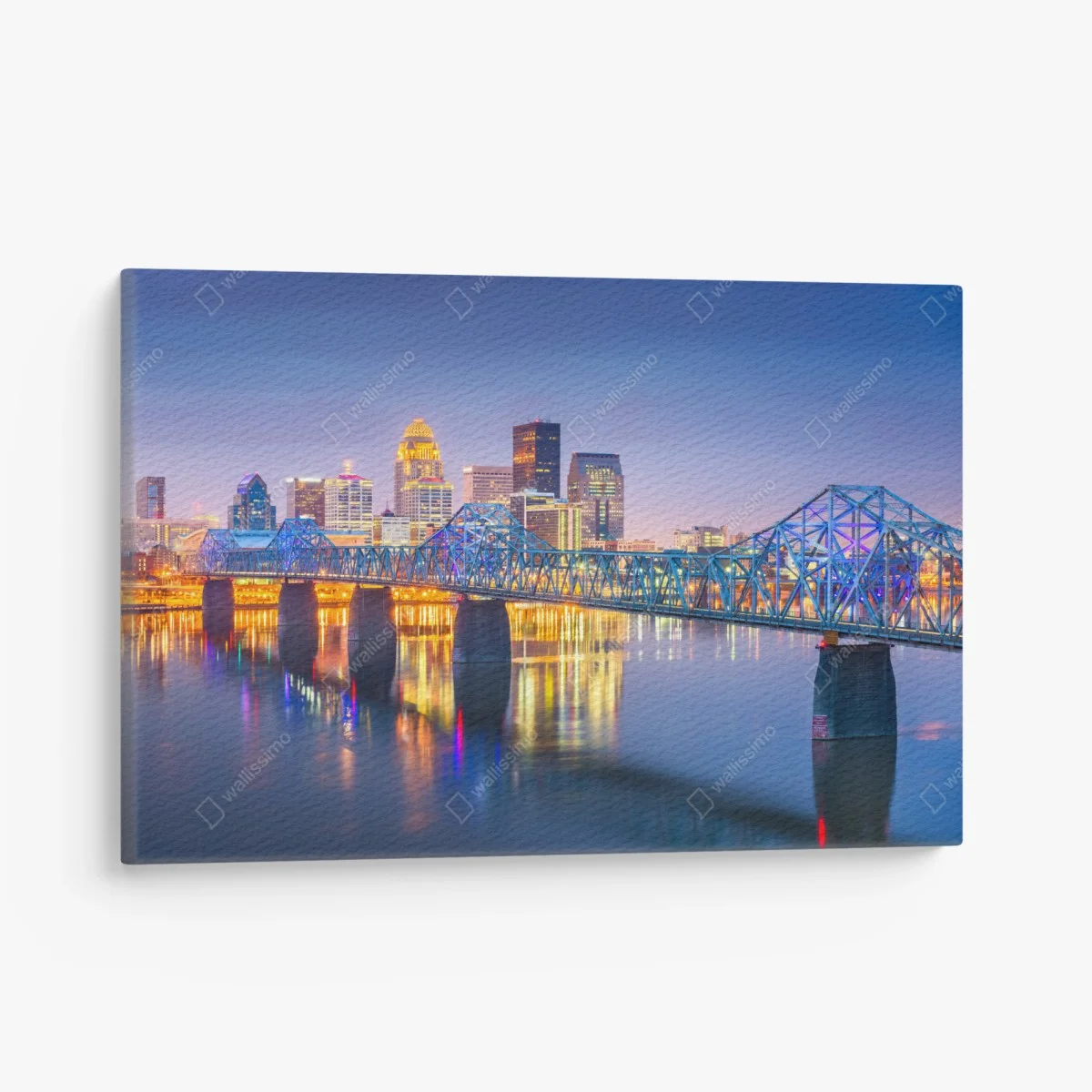 Leinwandbild Louisville skyline bei dämmerung – Wallnifity® Leinwandbild Louisville skyline bei dämmerung – Wallnifity®