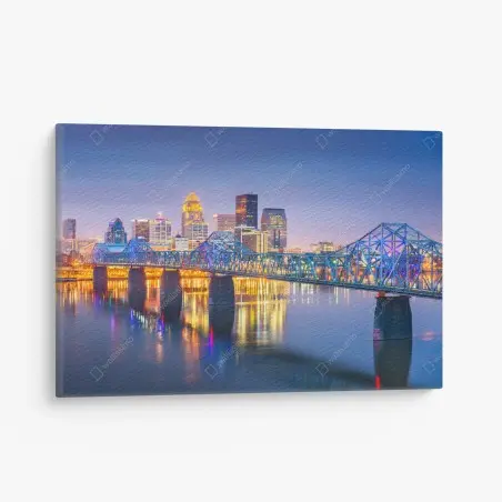 Leinwandbild Louisville skyline bei dämmerung – Wallnifity®