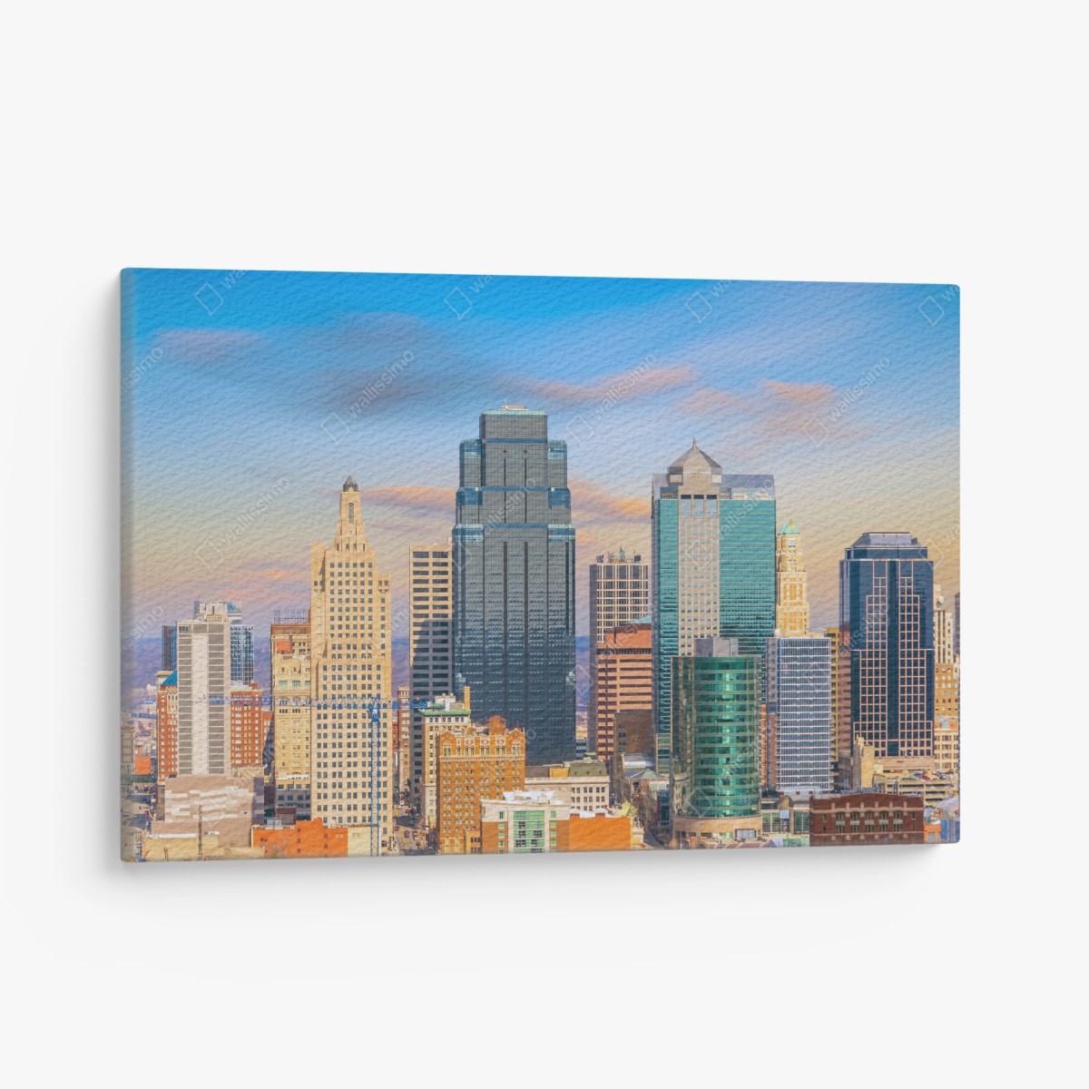 Leinwandbild Kansas City skyline bei sonnenuntergang – Wallnifity®