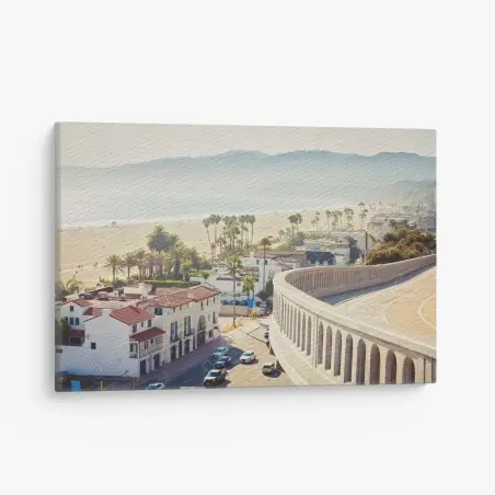 Leinwandbild Santa Monica küstenpanorama – Wallnifity®