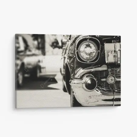 Leinwandbild vintage chrom klassisches auto nahaufnahme – Wallnifity®