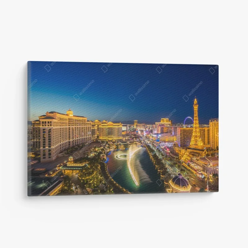 Leinwandbild Las Vegas skyline bei nacht
