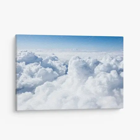 Leinwandbild blick von oben: sanfte wolken und blauer himmel – Wallnifity®