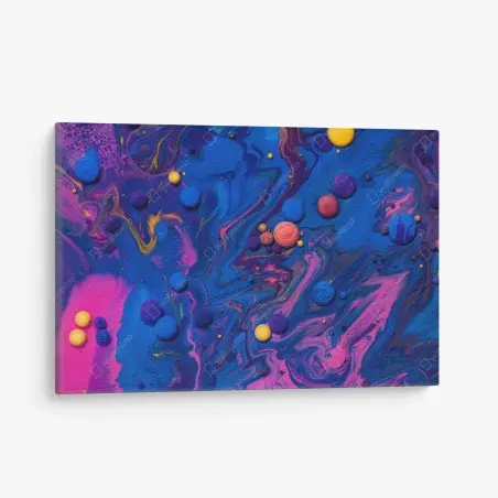 Leinwandbild lebendige kosmische farbwirbel – Wallnifity®