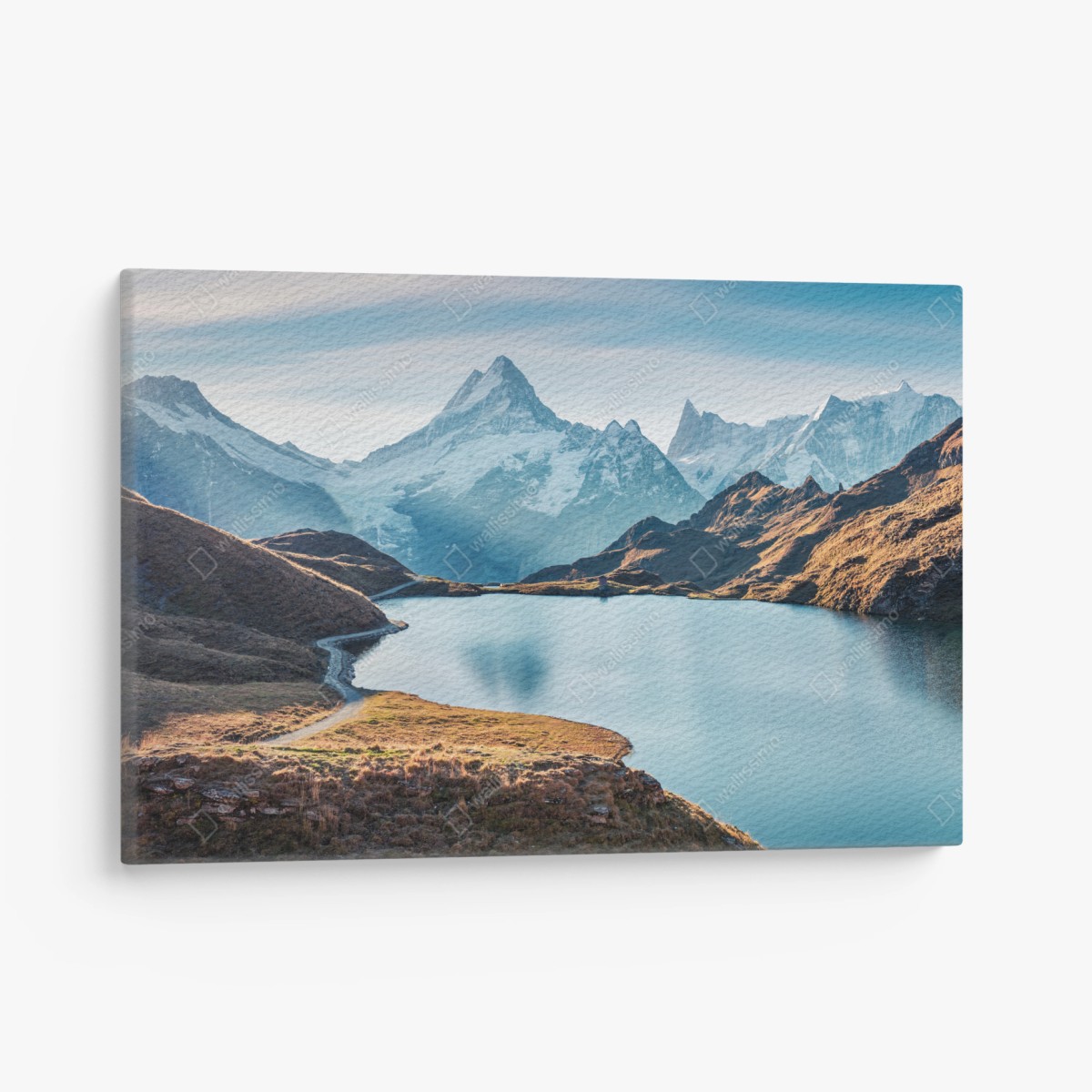 Leinwandbild sonnenaufgang über Bachalpsee, Schweizer Alpen – Wallnifity®