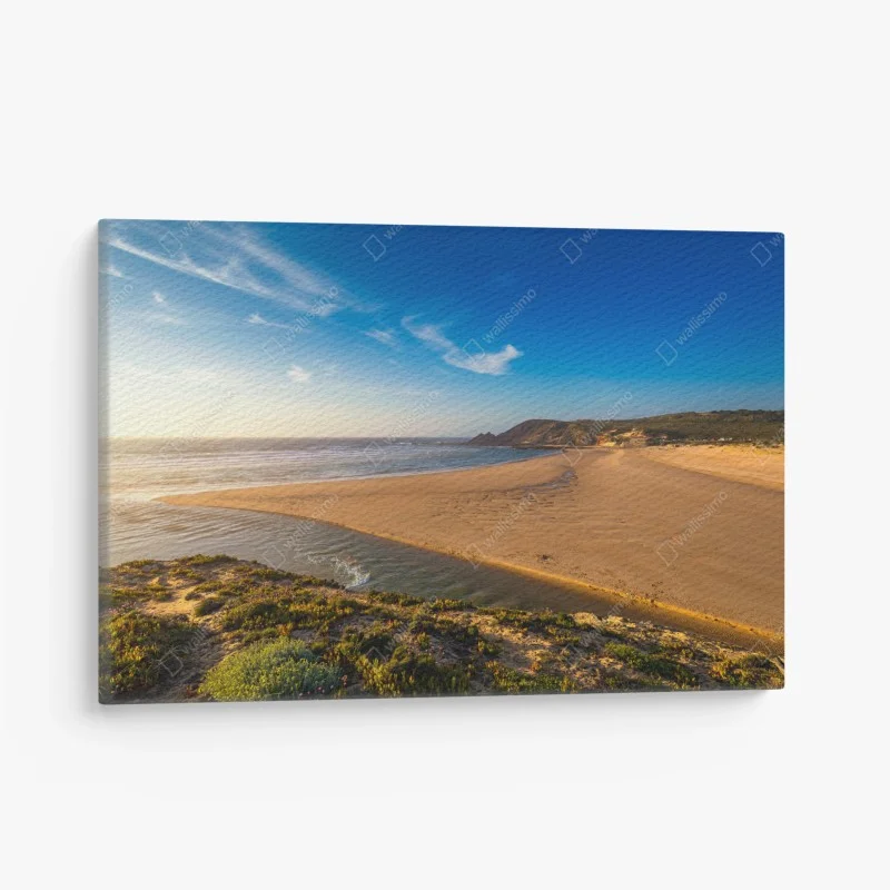 Leinwandbild Praia da Amoreira panoramablick