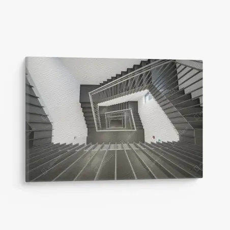 Leinwandbild geometrisches treppenhaus in perspektive – Wallnifity®