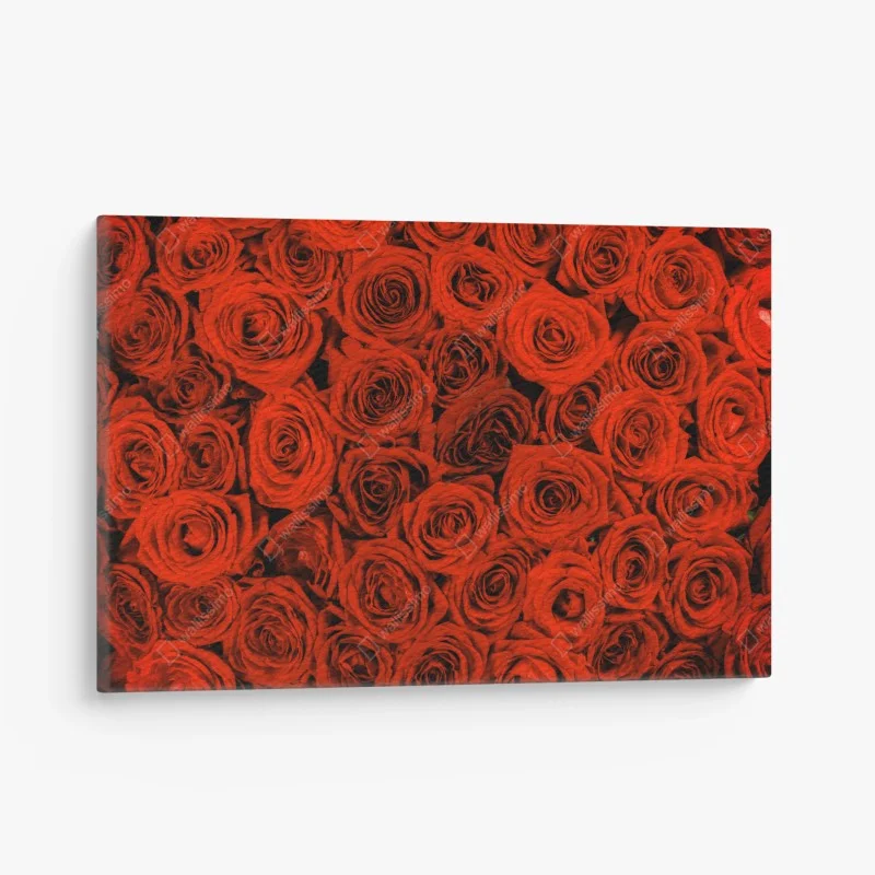 Leinwandbild prächtiger strauß roter rosen