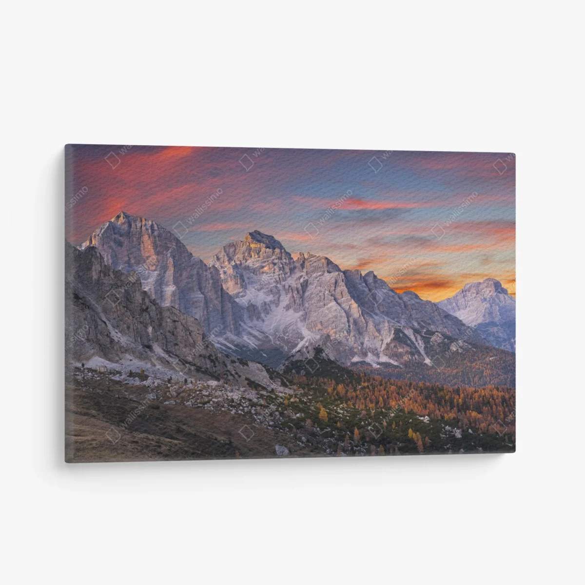 Leinwandbild majestätischer herbstlicher sonnenuntergang in den bergen – Wallnifity® Leinwandbild majestätischer herbstlicher sonnenuntergang in den bergen – Wallnifity®