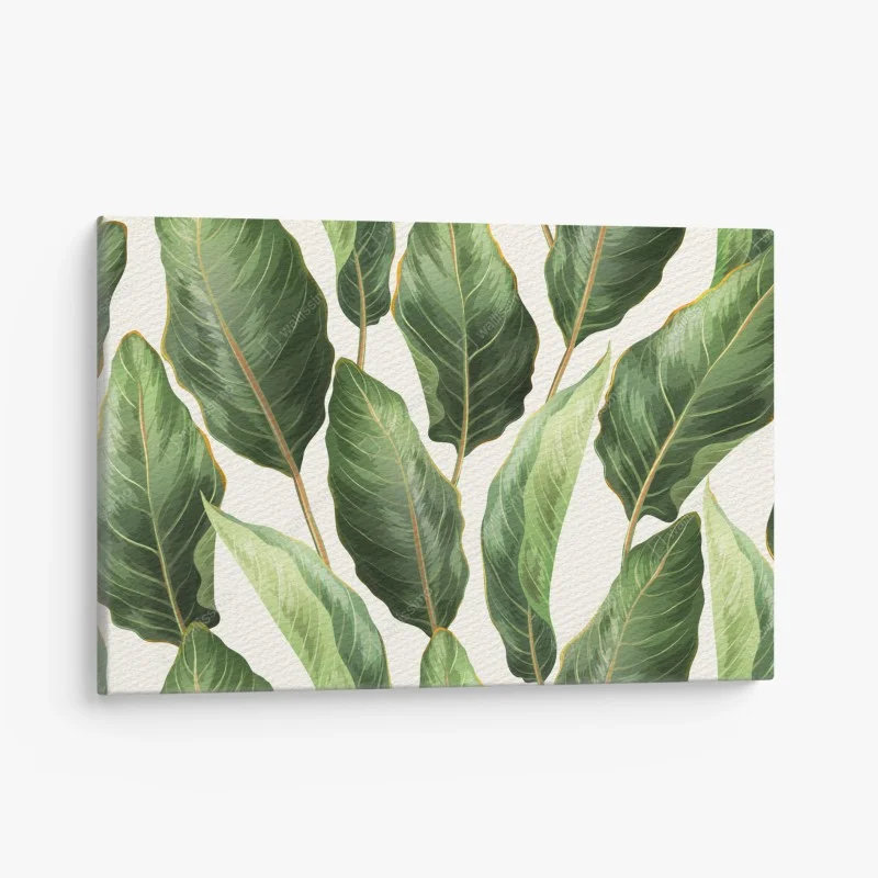 Leinwandbild tropisches bananenblattmuster – Wallnifity®