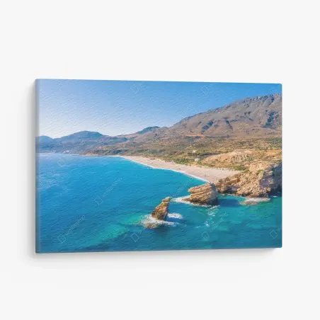 Leinwandbild türkisfarbenes küstenpanorama – Wallnifity®