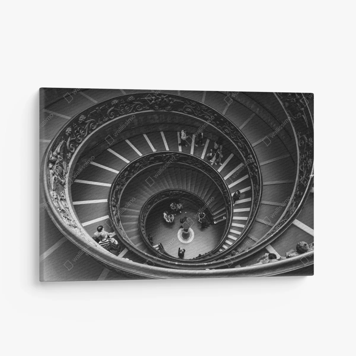 Leinwandbild dramatische spiraltreppe in monochrom – Wallnifity® Leinwandbild dramatische spiraltreppe in monochrom – Wallnifity®