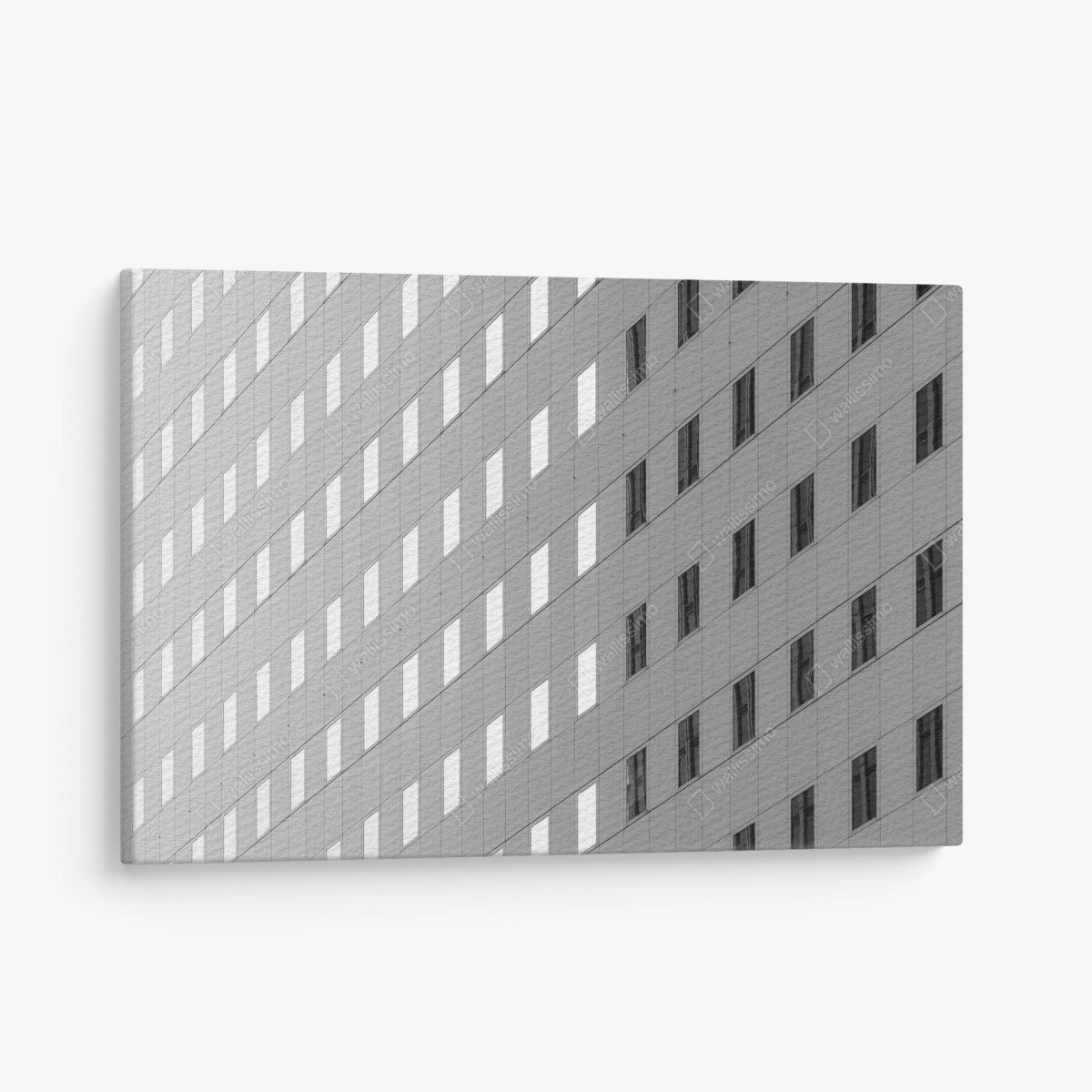 Leinwandbild minimalistische fassadenstruktur mit geometrischem muster – Wallnifity®