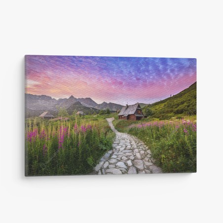 Leinwandbild sonnenaufgang über Hala Gasienicowa – Wallnifity®