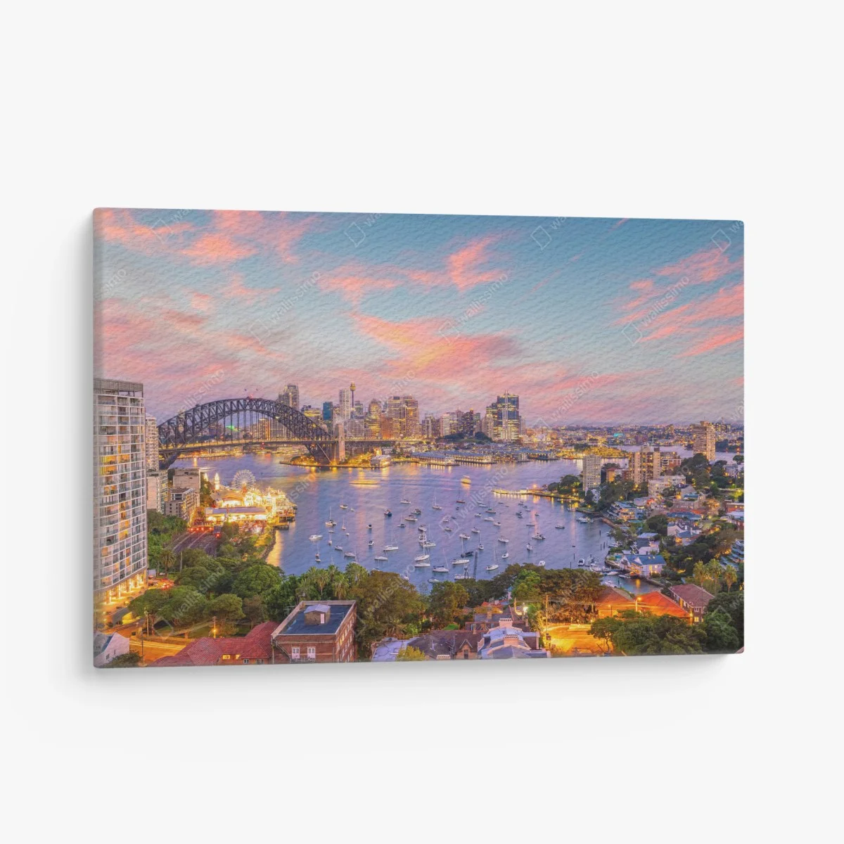 Leinwandbild sonnenuntergang über Sydney – Wallnifity® Leinwandbild sonnenuntergang über Sydney – Wallnifity®