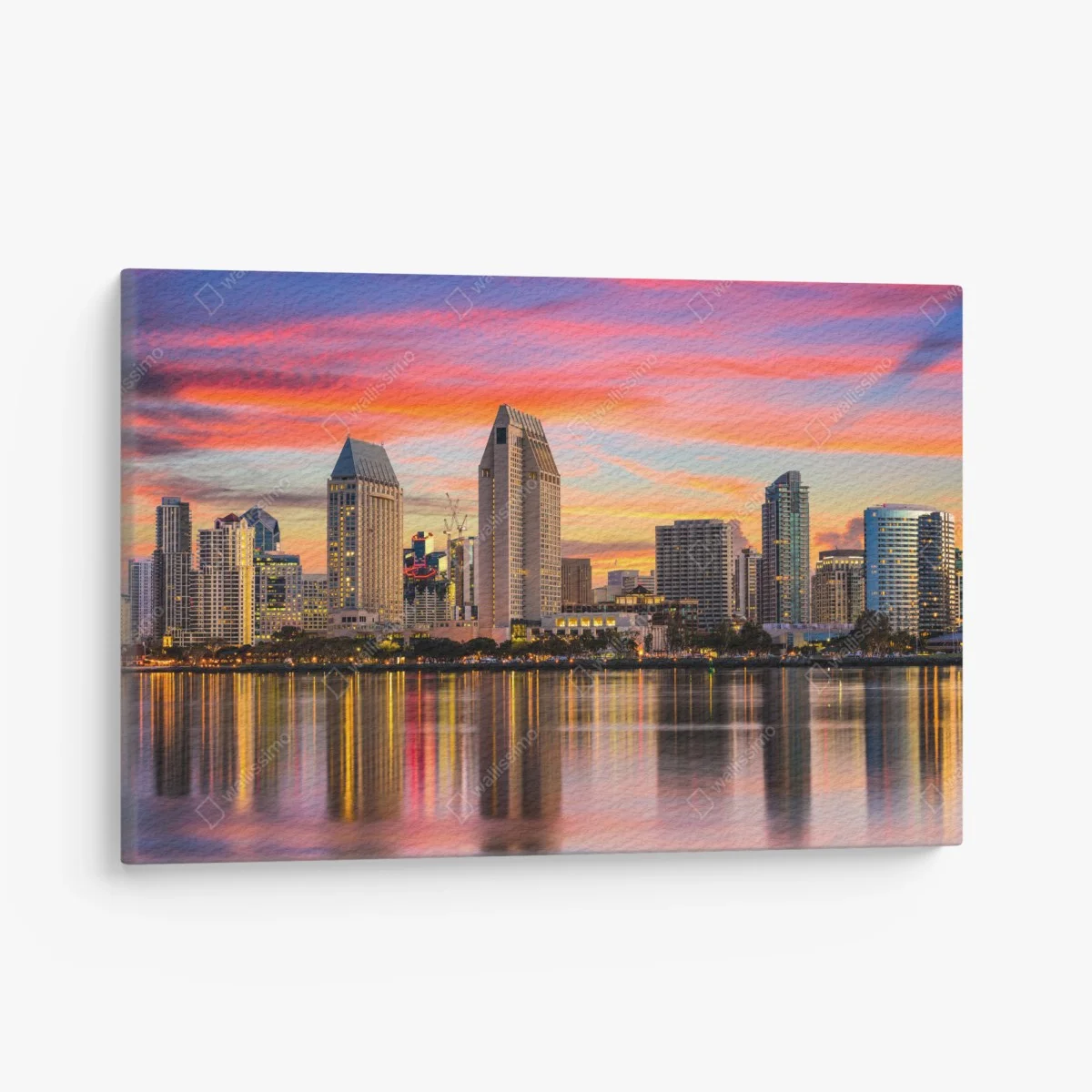 Leinwandbild San Diego skyline bei sonnenuntergang – Wallnifity® Leinwandbild San Diego skyline bei sonnenuntergang – Wallnifity®
