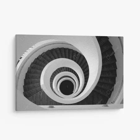 Leinwandbild spiraltreppe in monochrom – Wallnifity®