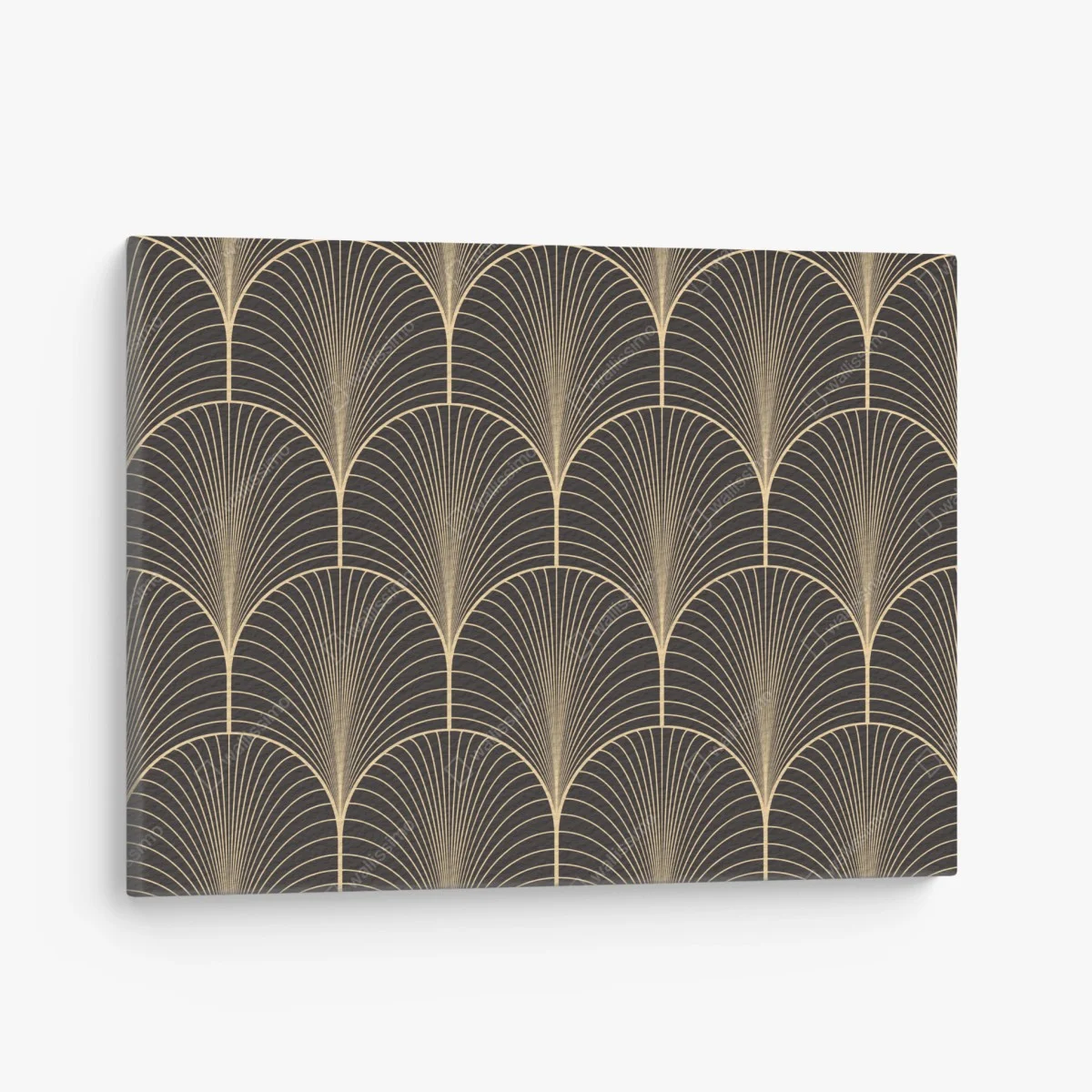 Leinwandbild art deco goldenes fächermuster – Wallnifity® Leinwandbild art deco goldenes fächermuster – Wallnifity®