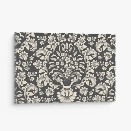 Leinwandbild vintage blumiges damastmuster – Wallnifity®