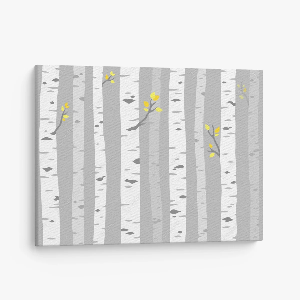 Leinwandbild skandinavischer birkenwald – Wallnifity® Leinwandbild skandinavischer birkenwald – Wallnifity®