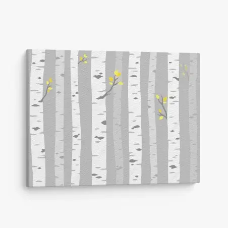 Leinwandbild skandinavischer birkenwald – Wallnifity®