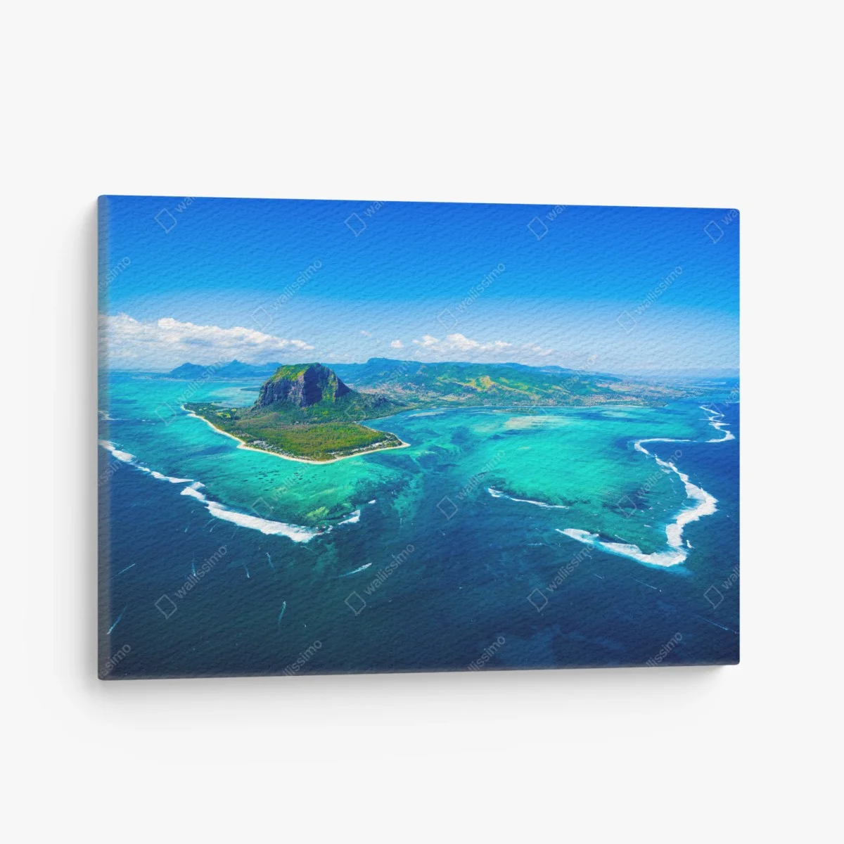 Leinwandbild panorama Le Morne über der lagune von Mauritius – Wallnifity® Leinwandbild panorama Le Morne über der lagune von Mauritius – Wallnifity®