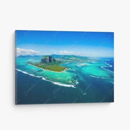 Leinwandbild Le Morne panorama der türkislagune – Wallnifity®