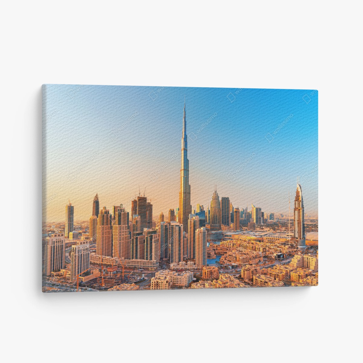 Leinwandbild Dubai skyline in der goldenen stunde – Wallnifity®