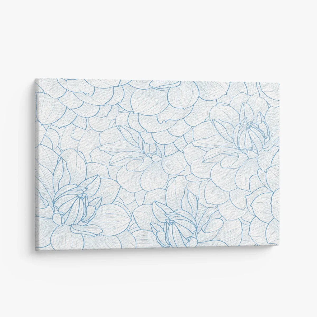 Leinwandbild zartes blaues blumenmuster – Wallnifity® Leinwandbild zartes blaues blumenmuster – Wallnifity®