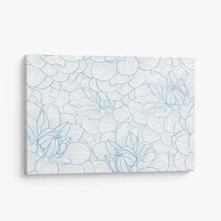 Leinwandbild zartes blaues blumenmuster – Wallnifity®