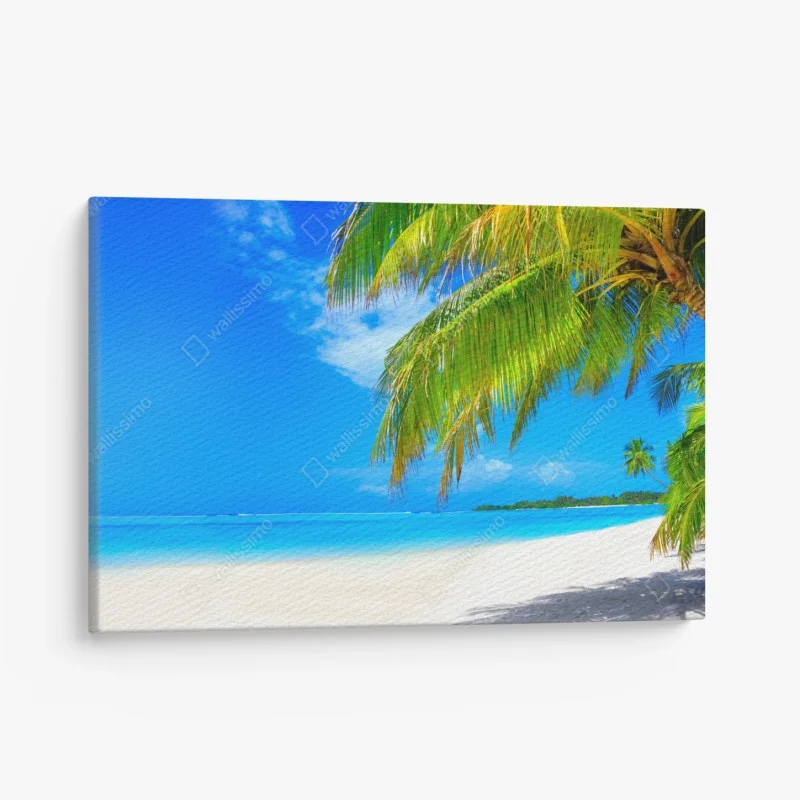 Leinwandbild tropischer türkisstrand – Wallnifity®