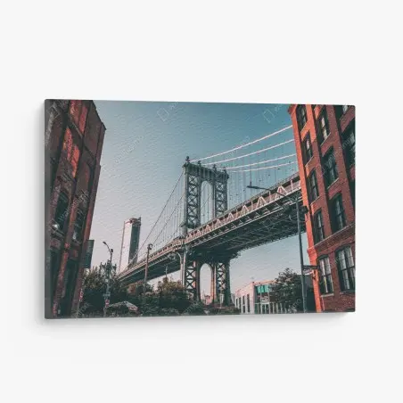 Leinwandbild Manhattan brücke in urbaner perspektive – Wallnifity®