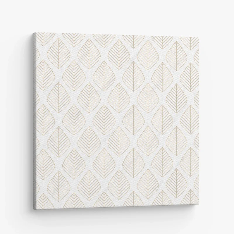 Leinwandbild elegantes goldenes geometrisches blattmuster