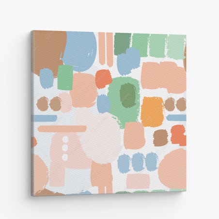 Leinwandbild pastell pinselstrich muster – Wallnifity®