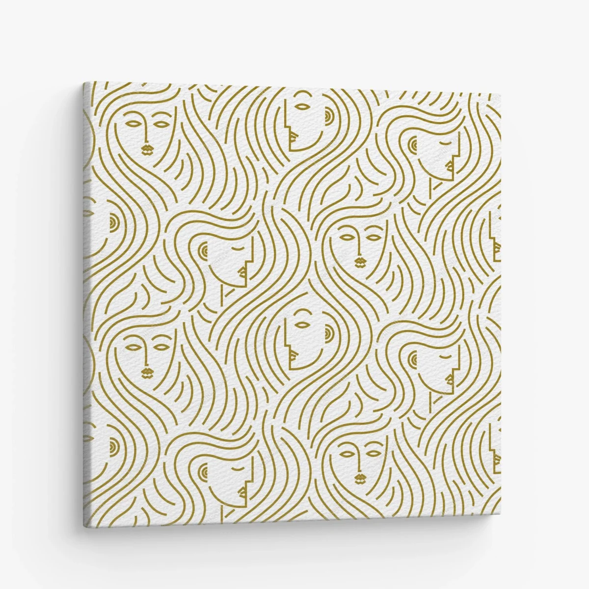 Leinwandbild goldene fließende gesichter nahtloses muster – Wallnifity® Leinwandbild goldene fließende gesichter nahtloses muster – Wallnifity®
