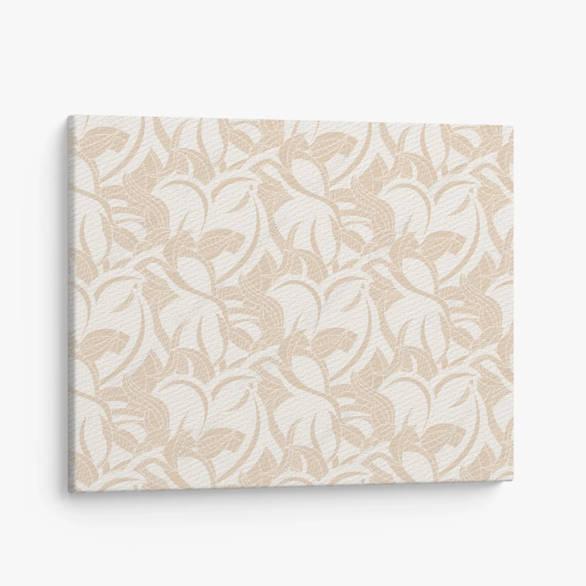 Leinwandbild beiges blattmuster im botanischen stil – Wallnifity® Leinwandbild beiges blattmuster im botanischen stil – Wallnifity®