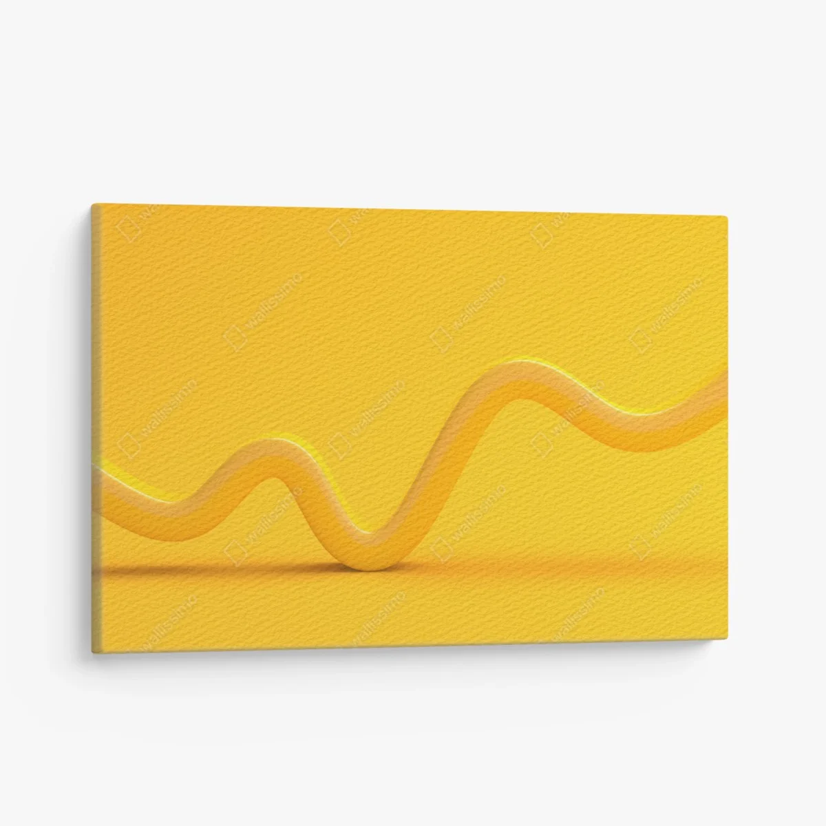 Leinwandbild sonnige gelbe 3d-abstrakte kurve – Wallnifity® Leinwandbild sonnige gelbe 3d-abstrakte kurve – Wallnifity®