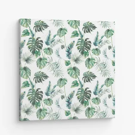 Leinwandbild aquarell tropische blätter muster – Wallnifity®