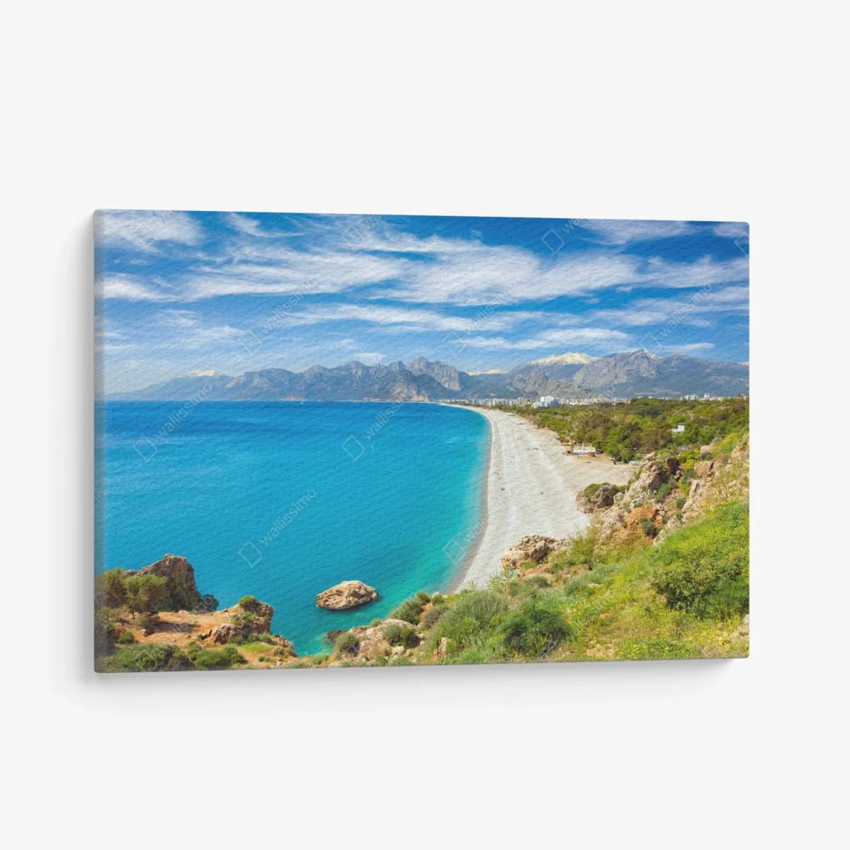 Leinwandbild ruhiger strand von Konyaalti, Antalya – Wallnifity® Leinwandbild ruhiger strand von Konyaalti, Antalya – Wallnifity®