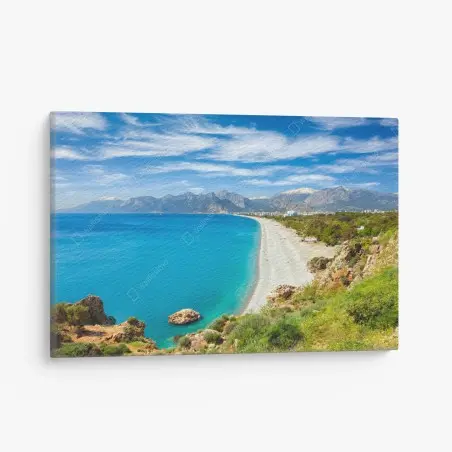 Leinwandbild ruhiger strand von Konyaalti, Antalya – Wallnifity®