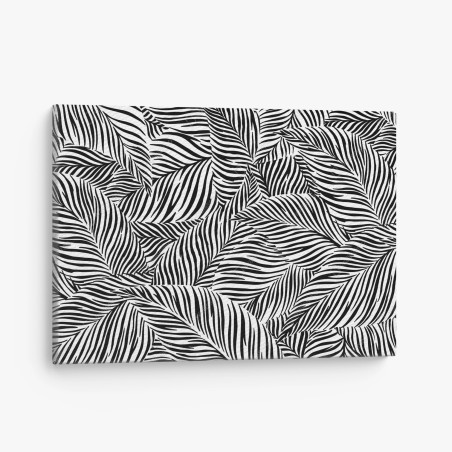 Leinwandbild monochromes tropisches blattmuster – Wallnifity®