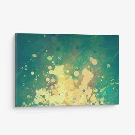 Leinwandbild türkiser aquarellausbruch abstrakt – Wallnifity®