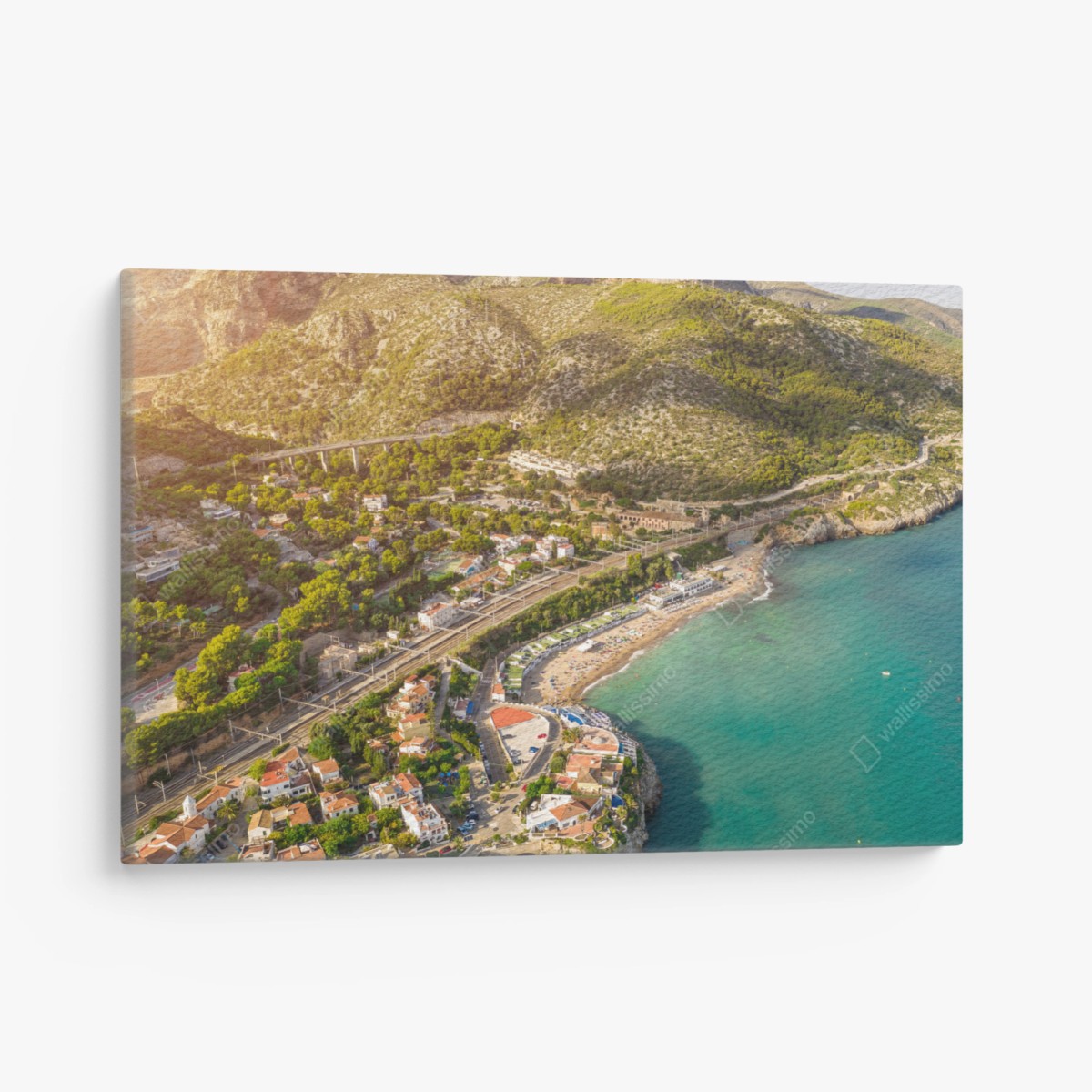 Leinwandbild türkise küstenlandschaft aus der vogelperspektive – Wallnifity®