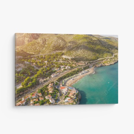 Leinwandbild türkise küstenlandschaft aus der vogelperspektive – Wallnifity®