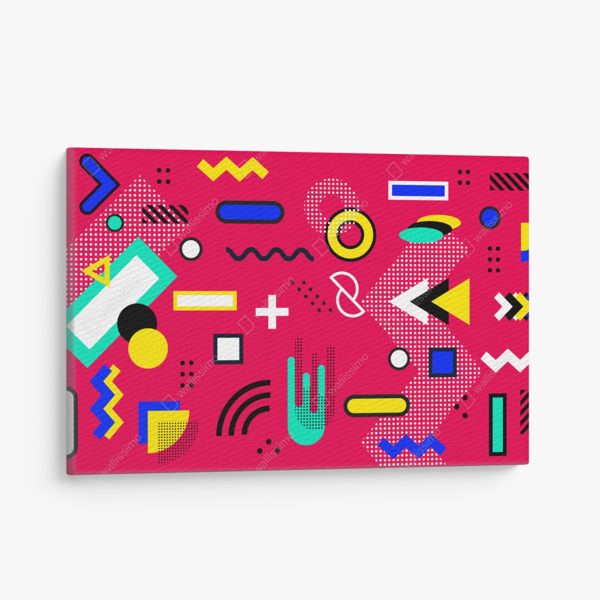 Leinwandbild lebhaftes geometrisches pop-muster – Wallnifity®