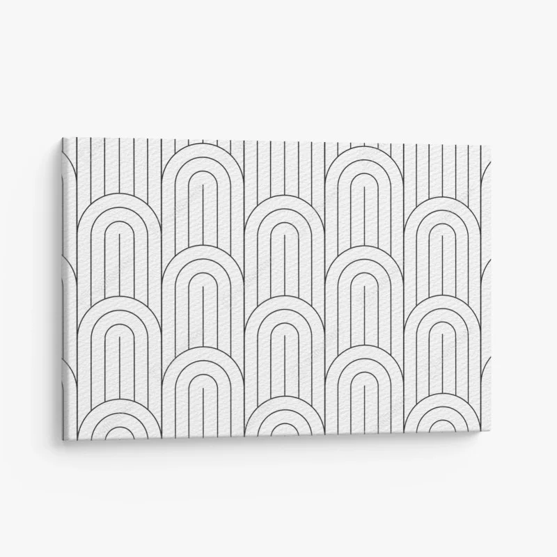 Leinwandbild monochromes bogenmuster – Wallnifity®
