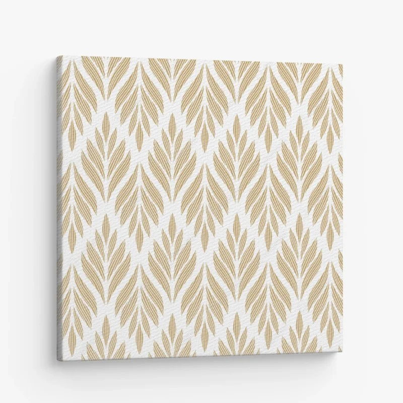 Leinwandbild goldenes blattmuster nahtloses design – Wallnifity®