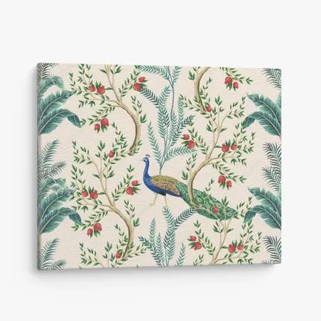 Leinwandbild pfau zwischen granatästen – Wallnifity®